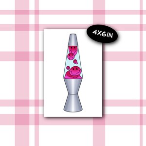 Lavalampe | Kunstdruck | 100x120 Druck, Mini Kunstdruck, Postkarten Druck