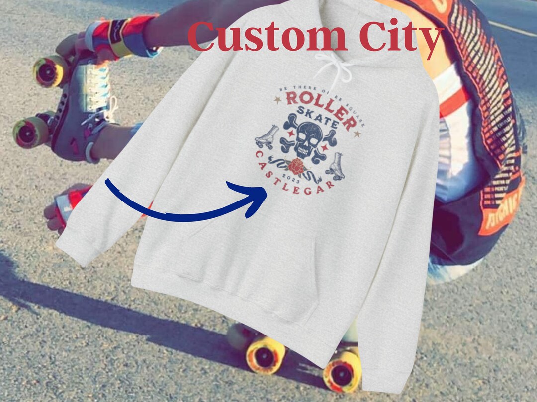 Custom Rollerskate Hoodie Skater Girl Aesthetic Etsy