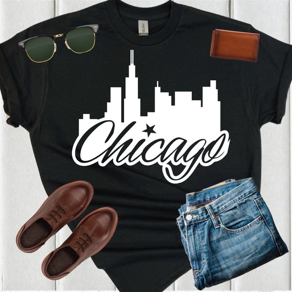 Custom Chicago Skyline T Shirt