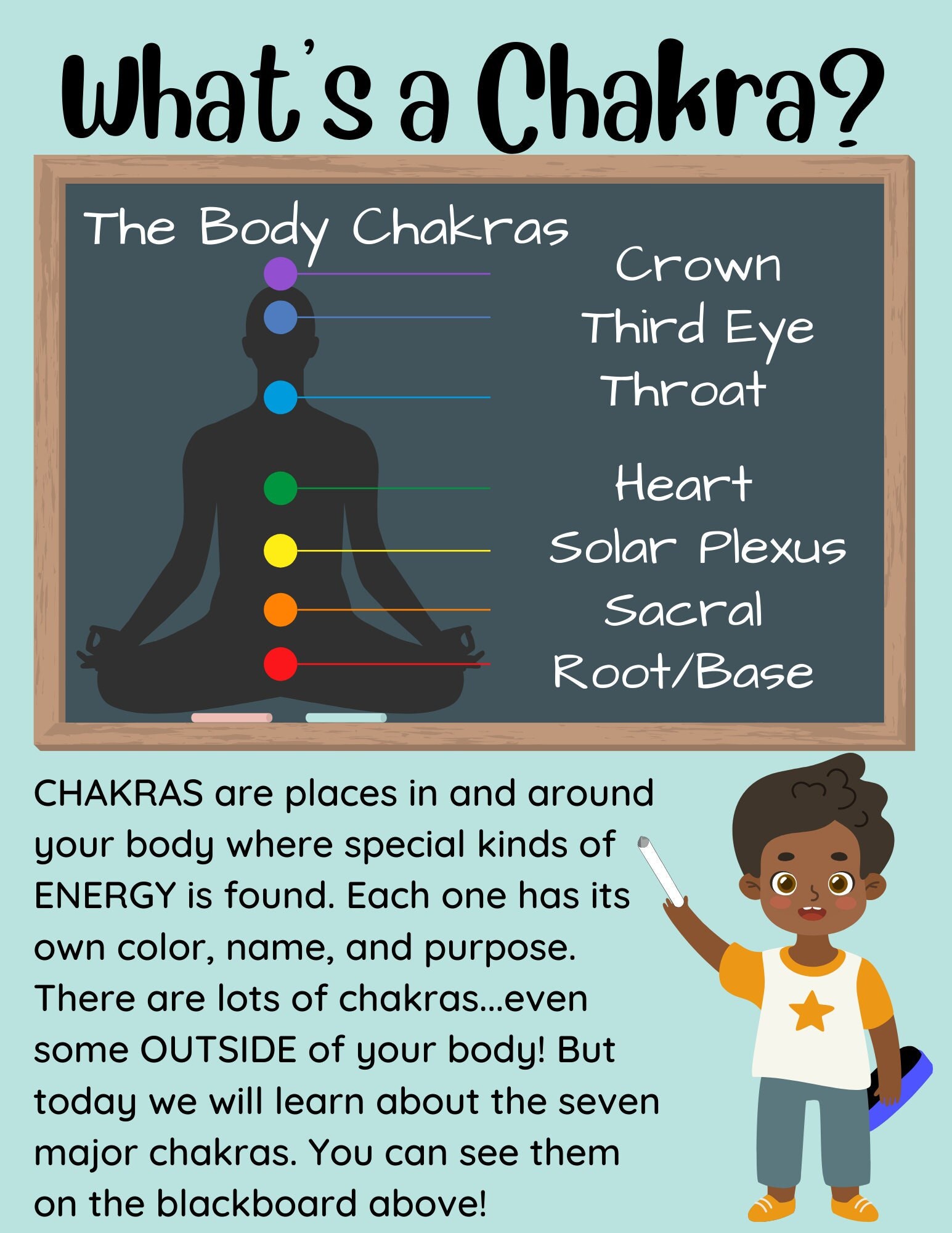 Chakra Learning The Chakra Primer for Kids: 21-page Course for Elementary Learning - Etsy