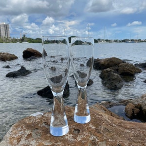 Set of 2 Unique Champagne Glasses