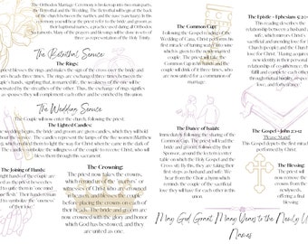 Orthodox Wedding Program