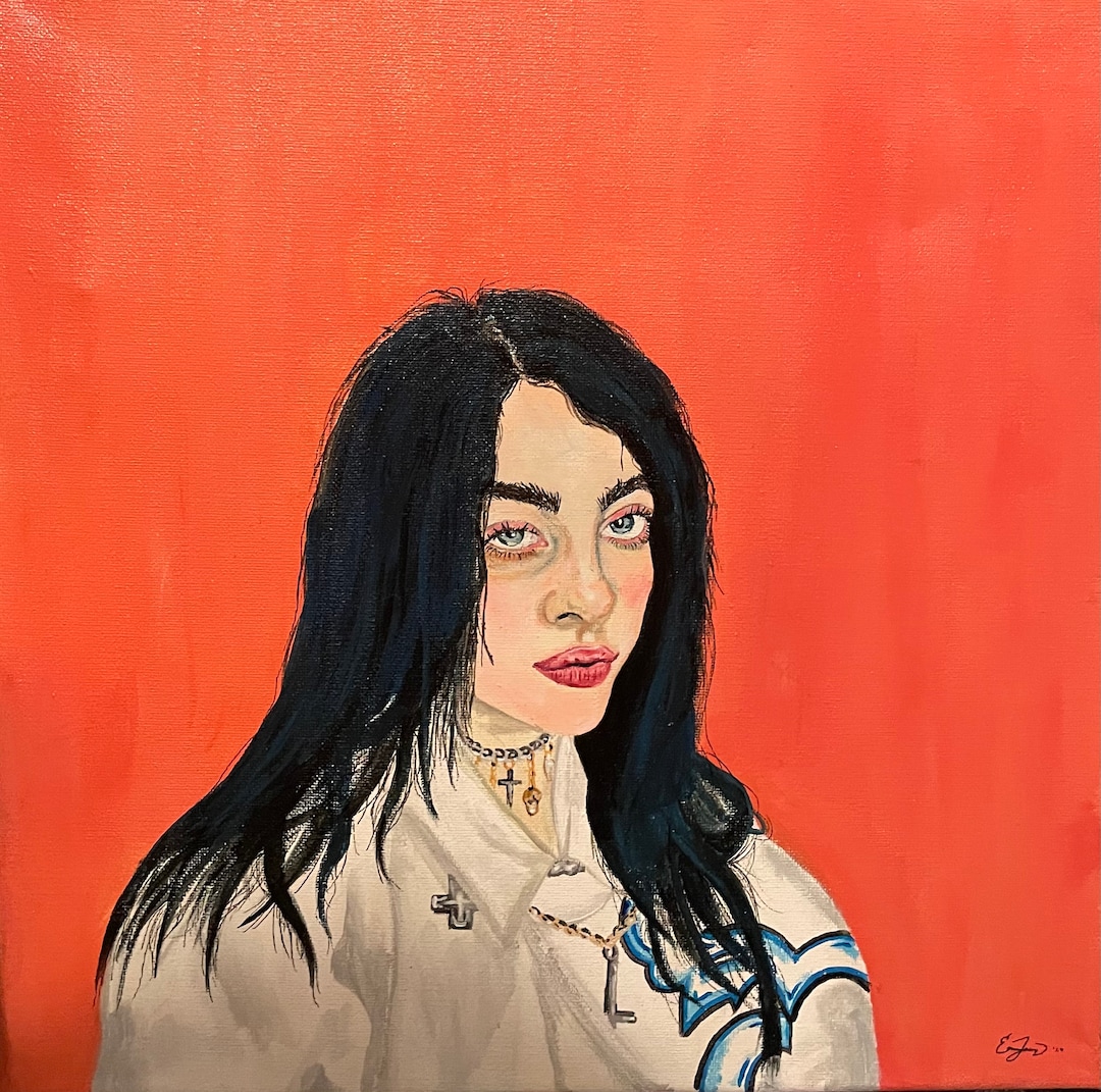 Billie Eilish Acrylic Painting - Etsy