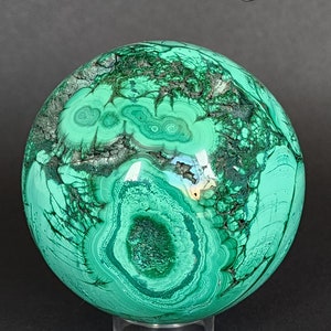 MALACHITE SPHERE - Over 2 Pounds - Very Unique Find