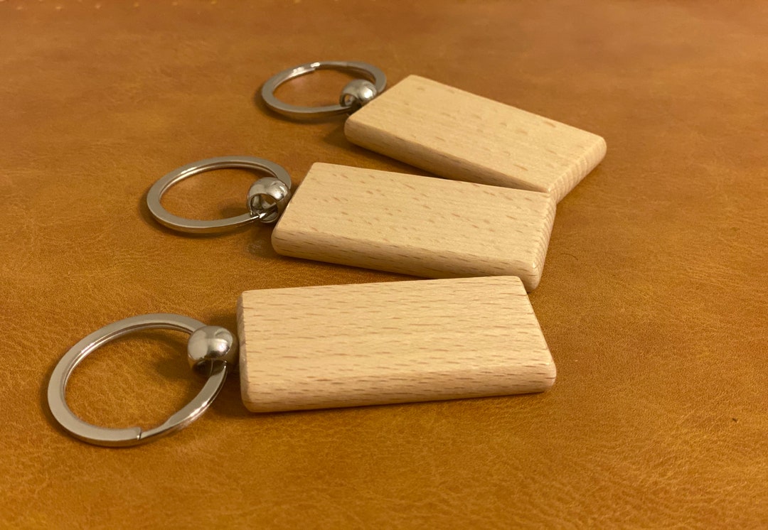 Wooden Keychain Blanks, Laser Engraveable Keychain, DIY Keychain Etsy