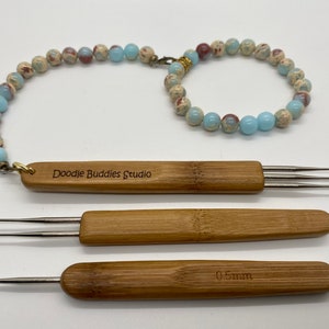 Dreadlock Extension Tool Set, Crochet Hook Needle, Bamboo Crochet Hook Tool, Personalized Maintenance Loc Tool Holder Bracelet