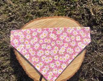 Daisies Dog Bandana - Over the Collar