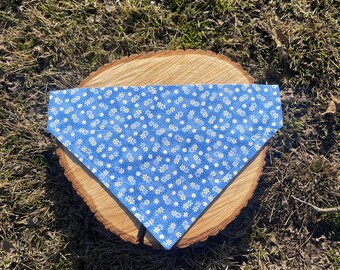 Flower Fields Dog Bandana - Over the Collar
