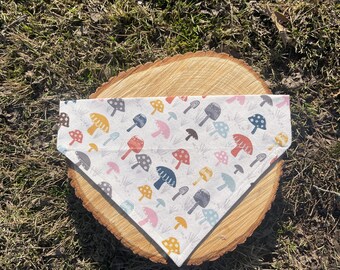 Mushrooms Dog Bandana - Over the Collar