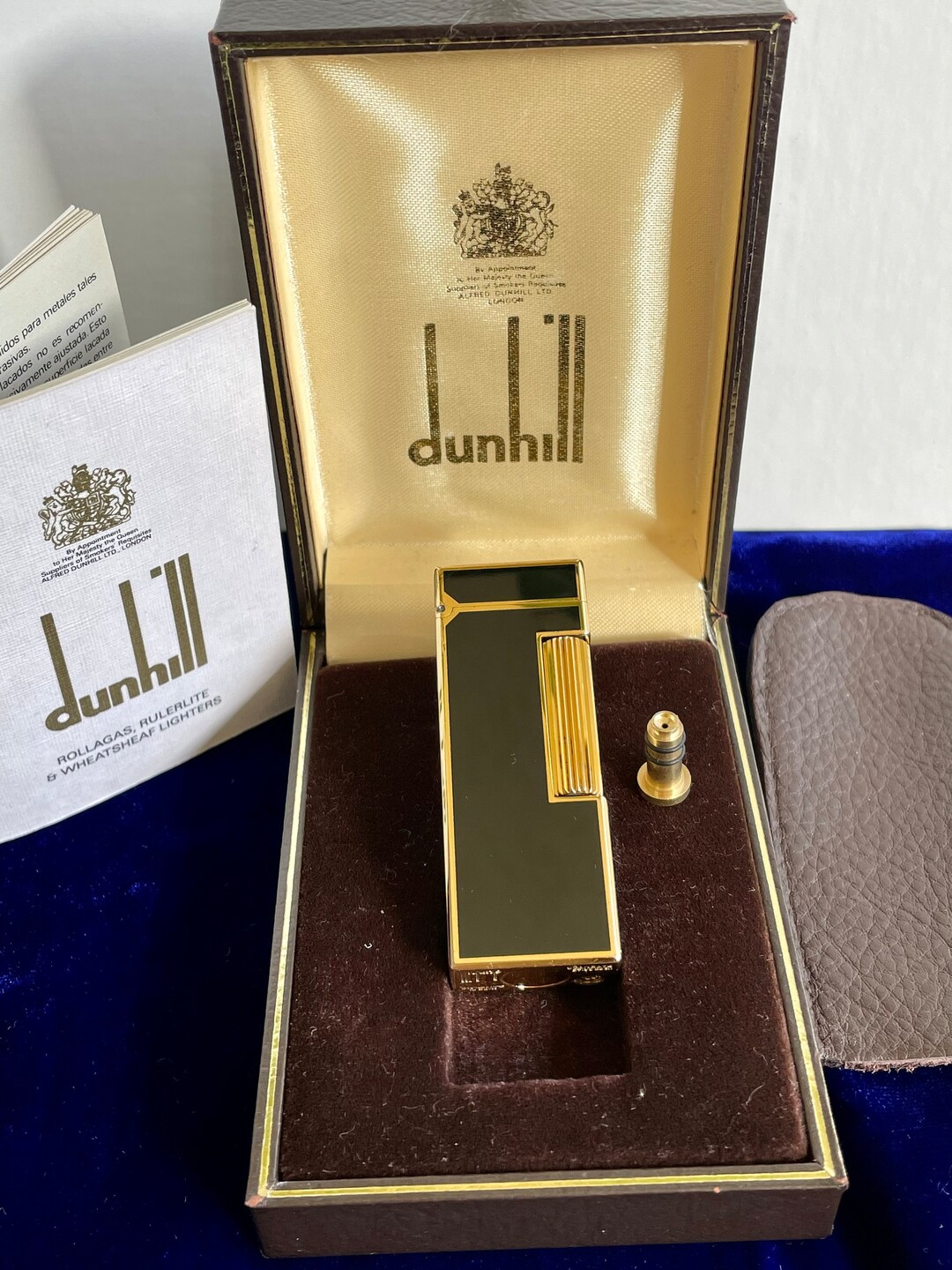 Vintage Dunhill Lighter Black Lacquer Mint Condition Full - Etsy