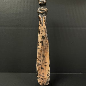 Philippine Ifugao Tribal Art Carved Wood Figurative Cooking Spatula Tools Central Cordillera Northern Philippines
