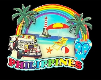 Philippine Wooden and Acrylic Refrigerator Magnet Sculpture Souvenir, Gifts and Collectibles.