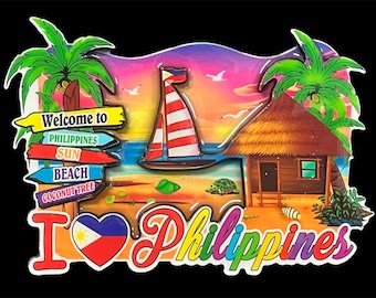 Philippine Wooden and Acrylic Refrigerator Magnet Sculpture Souvenir, Gifts and Collectibles.