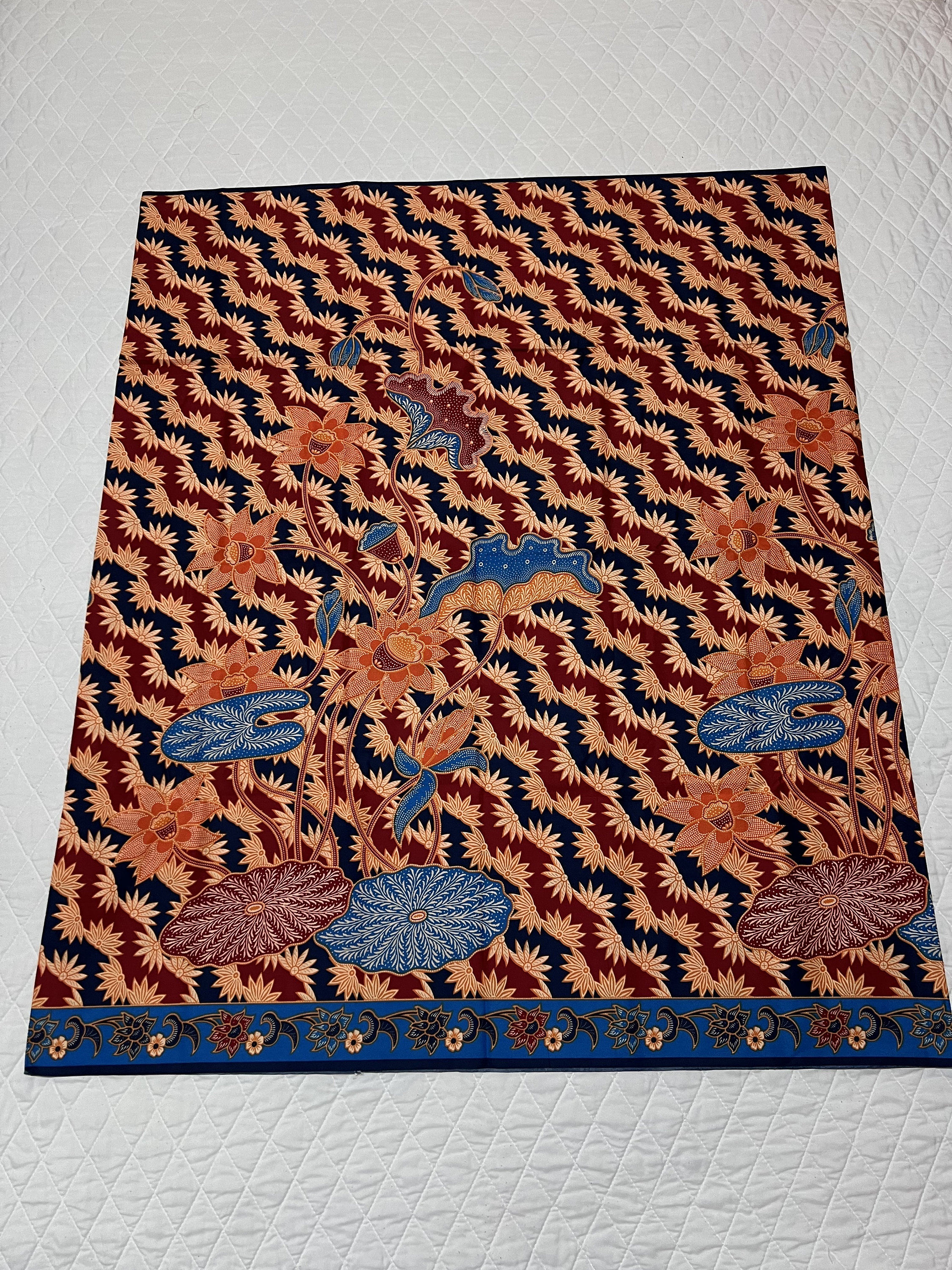 Authentic Philippine Classic Ethnic Textile/Fabric Clothing Attire. Sarong, Tapis, Malong, Patadyong Floral and Tribal Batik Design