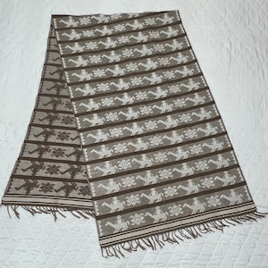 Authentic Handwoven Philippine Classic Inabel  Ethnic Textile/Fabric Table Runner or Bed Runner 76” x 23”