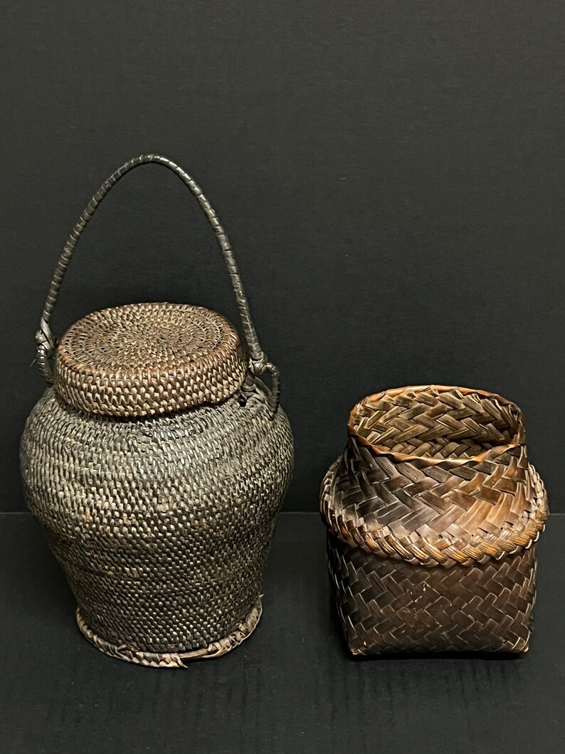 Philippine Ifugao Tribal Art Rattan Basket Central Cordillera Northern