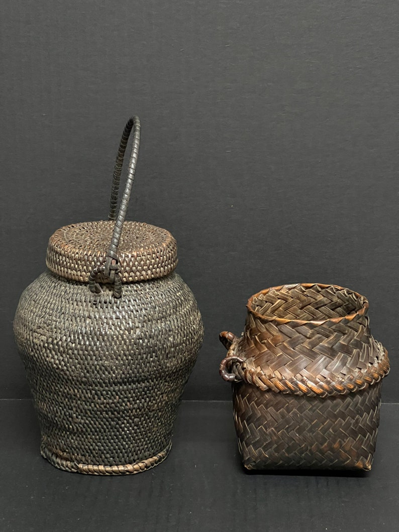 Philippine Ifugao Tribal Art Rattan Basket Central Cordillera Northern