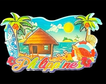 Philippine Wooden and Acrylic Refrigerator Magnet Sculpture Souvenir, Gifts and Collectibles.