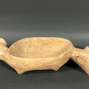 Philippine Ifugao Tribal Art Carved Pig Binaboy Wooden Bowl Cordillera Philippines late 19th Century