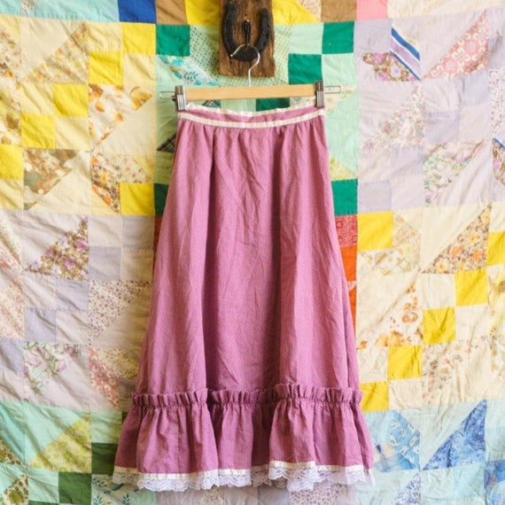 Vintage 1980s Gunne Sax calico dot maxi skirt . - image 2