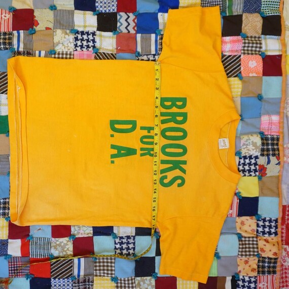 Vintage 80s Single Stitch Yellow Shirt - image 5