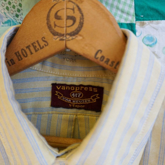 Vintage Striped Button Up Van Heusen - image 5
