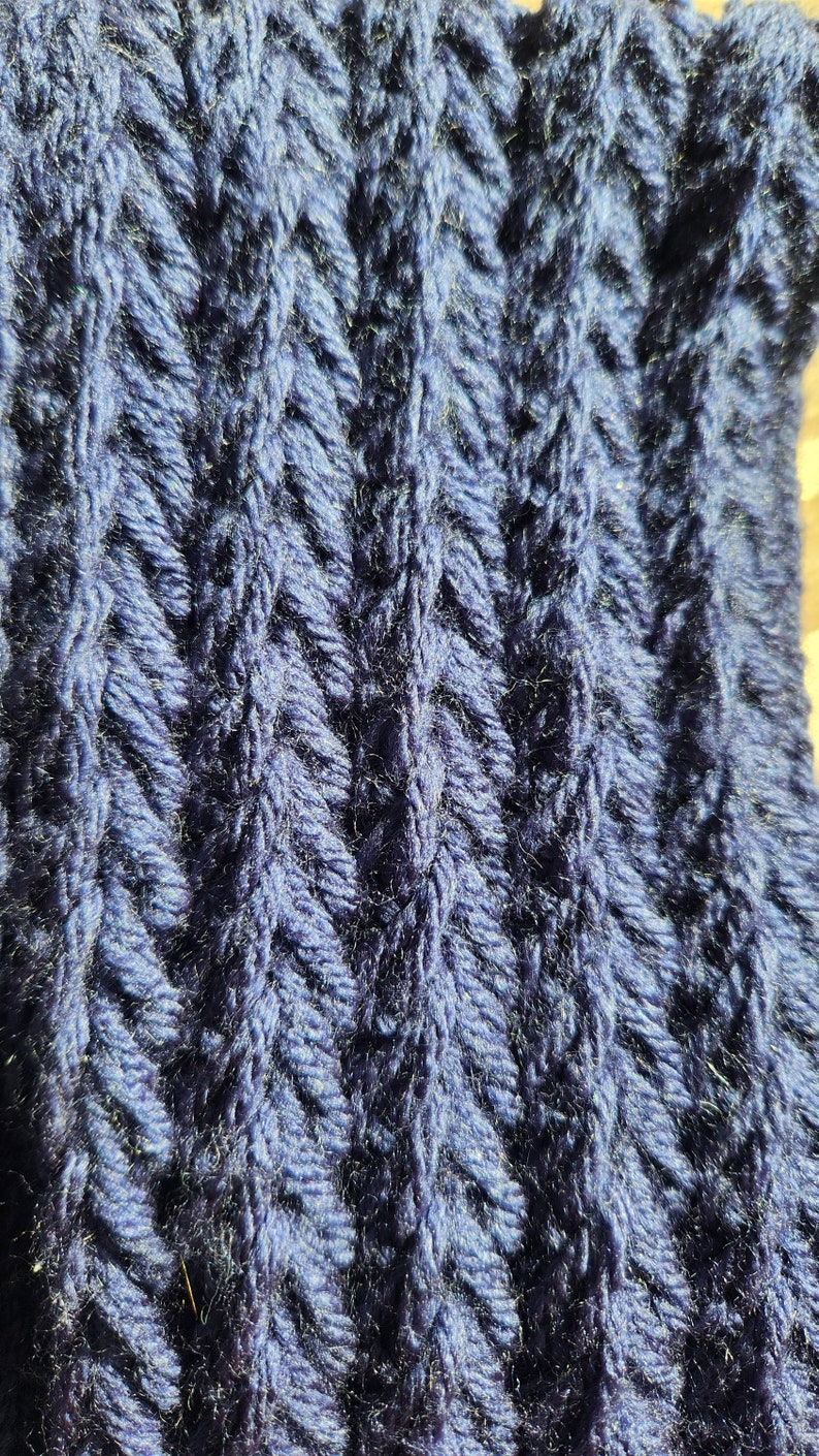 Twist gestricktes Stirnband / Ohrwärmer mit Passenden Handschuhen S ROYAL BLAU Bild 6