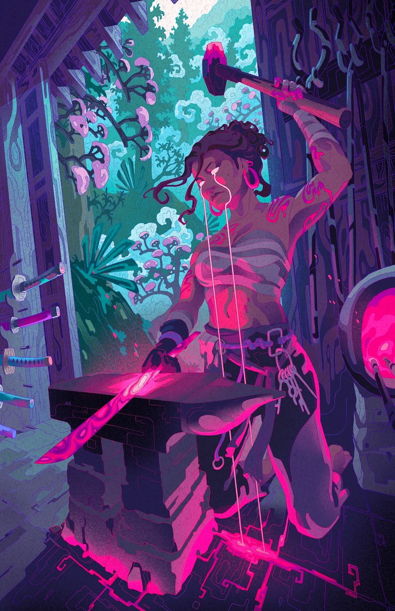 The Blacksmith Art Print Etsy
