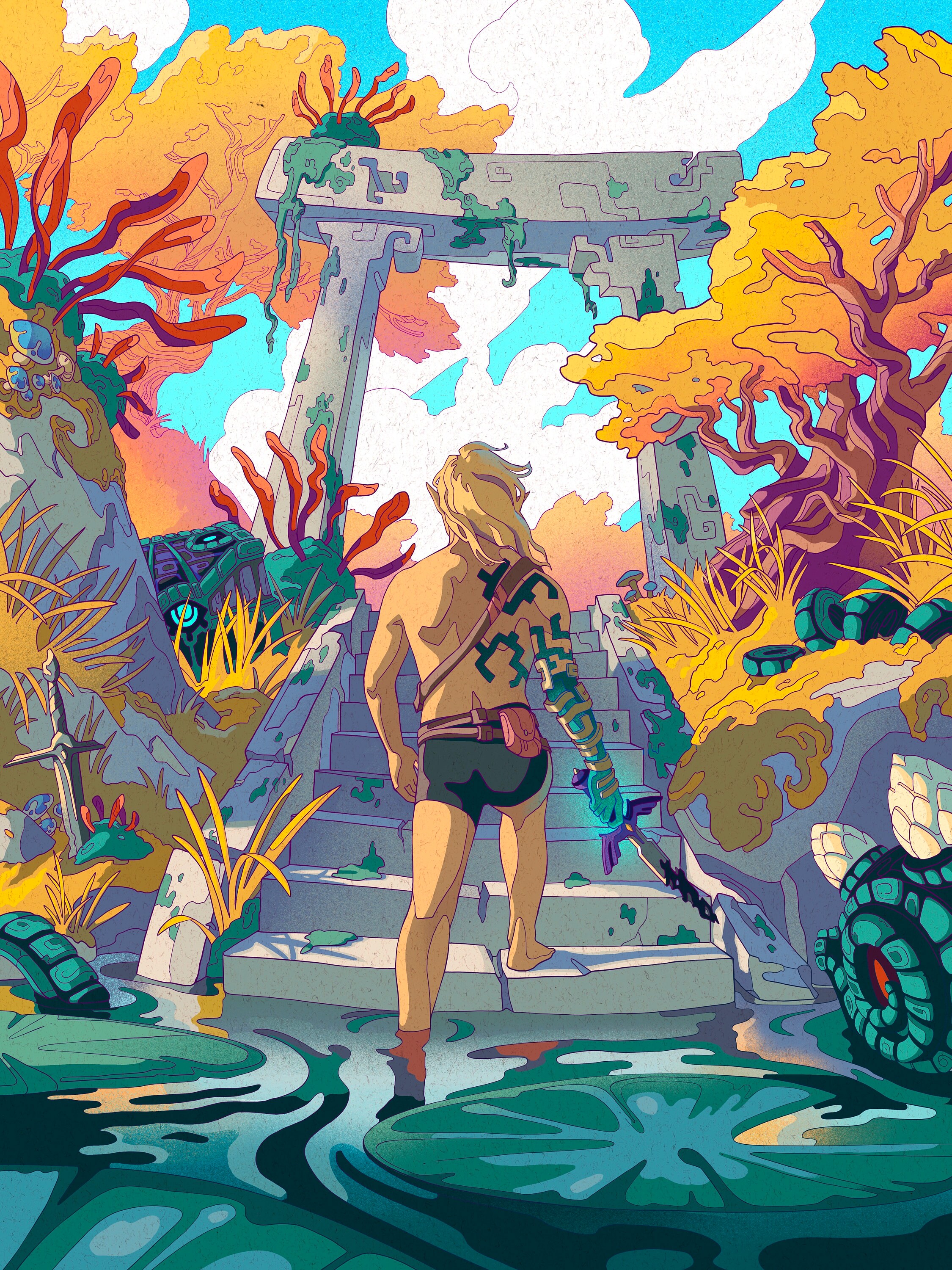 Tears of the Kingdom Zelda Fanart Print - Etsy