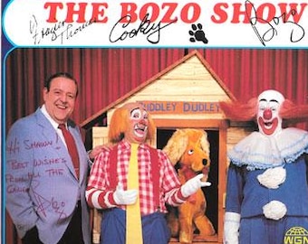Bozo der Clown (Bob Bell) Foto & handgeschriebener Brief