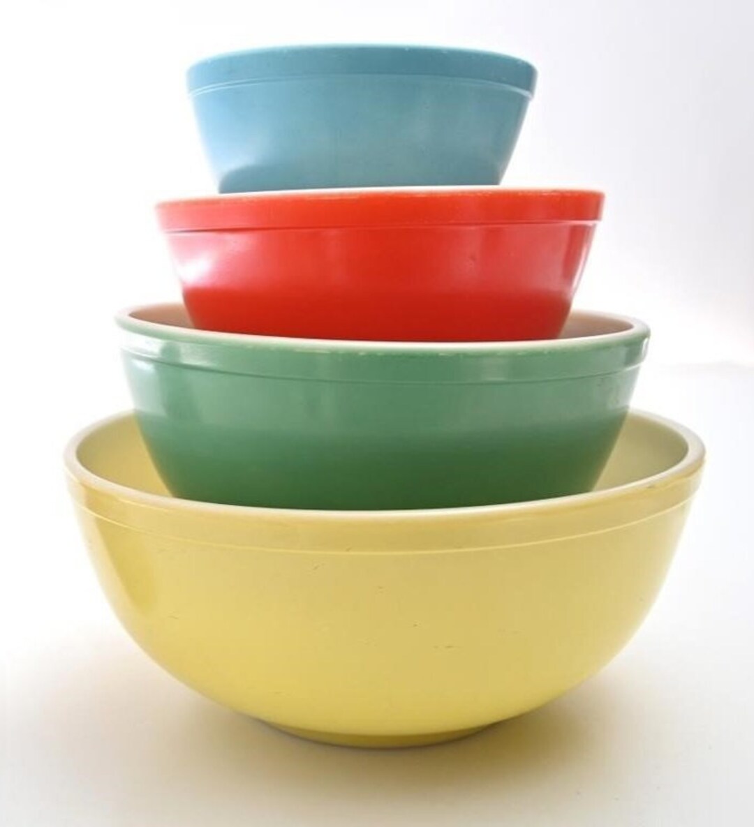 Pyrex Mixing Bowls Set of 4 Primary Colors Nesting 401 402 403 404 Etsy