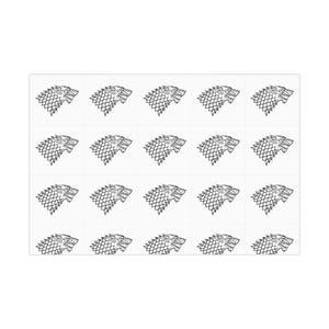 Game of Thrones-Inspired Gift Wrap Paper, Holiday Wrapping Paper, Unique Gift Wrap, Wolf Design, Birthday Gift Wrap, Occasions