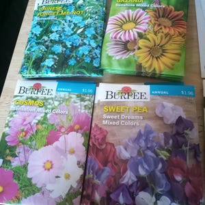 Flower Garden seeds annual and perennial garden heirloom starter garden easy, gift idea