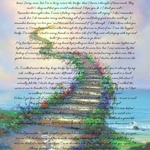 Carta desde el Puente del Arcoíris Poema personalizado SVG JPEG PNG Regalo de condolencia conmemorativo personalizado por la pérdida de un perro o gato Descarga digital