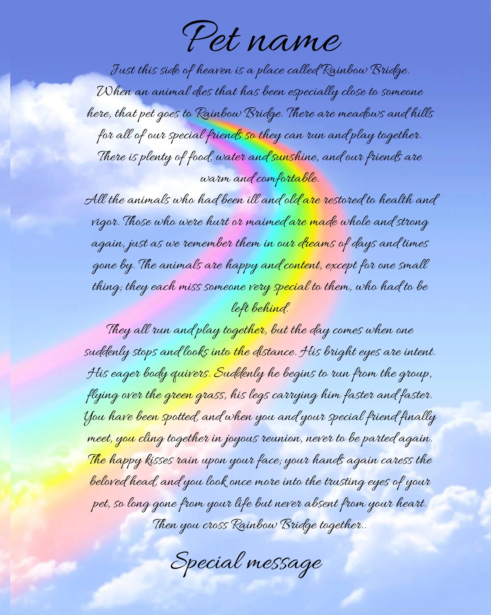 rainbow-bridge-customized-poem-svg-jpeg-png-personalized-loss-of-dog-or-cat-memorial-sympathy-gift-digital-download-etsy for Free Printable Copy Of The Rainbow Bridge Poem Rainbow Bridge Customized Poem SVG JPEG PNG Personalized Loss of Dog or Cat Memorial Sympathy Gift Digital Download - Etsy for Free Printable Copy Of The Rainbow Bridge Poem