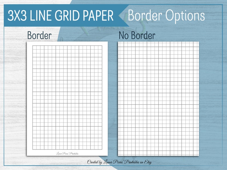 Line Graph 3x3 Grid Printable Planner Page Inserts: Black - Etsy Canada