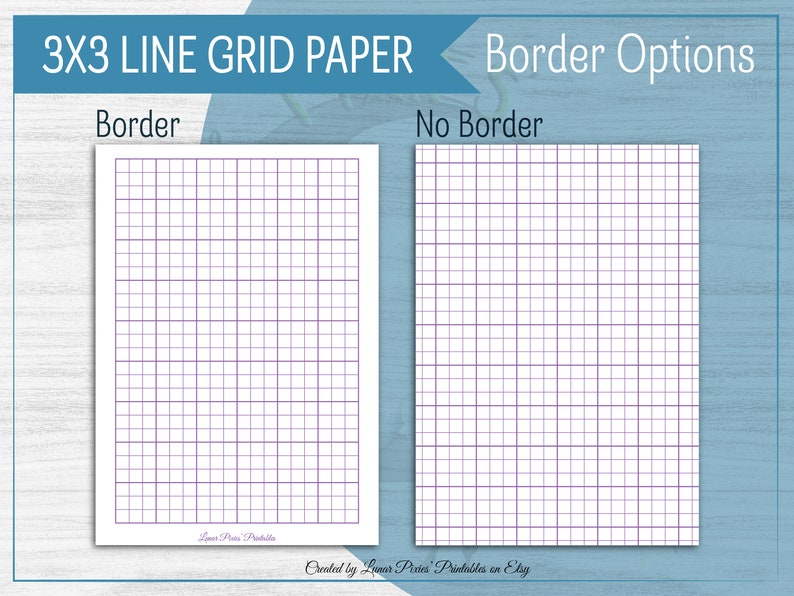 Line Graph 3x3 Grid Printable PDF Planner Page Inserts: - Etsy