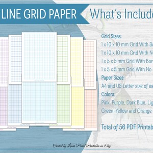 Line Graph 3x3 Grid Printable PDF Planner Page Inserts: - Etsy