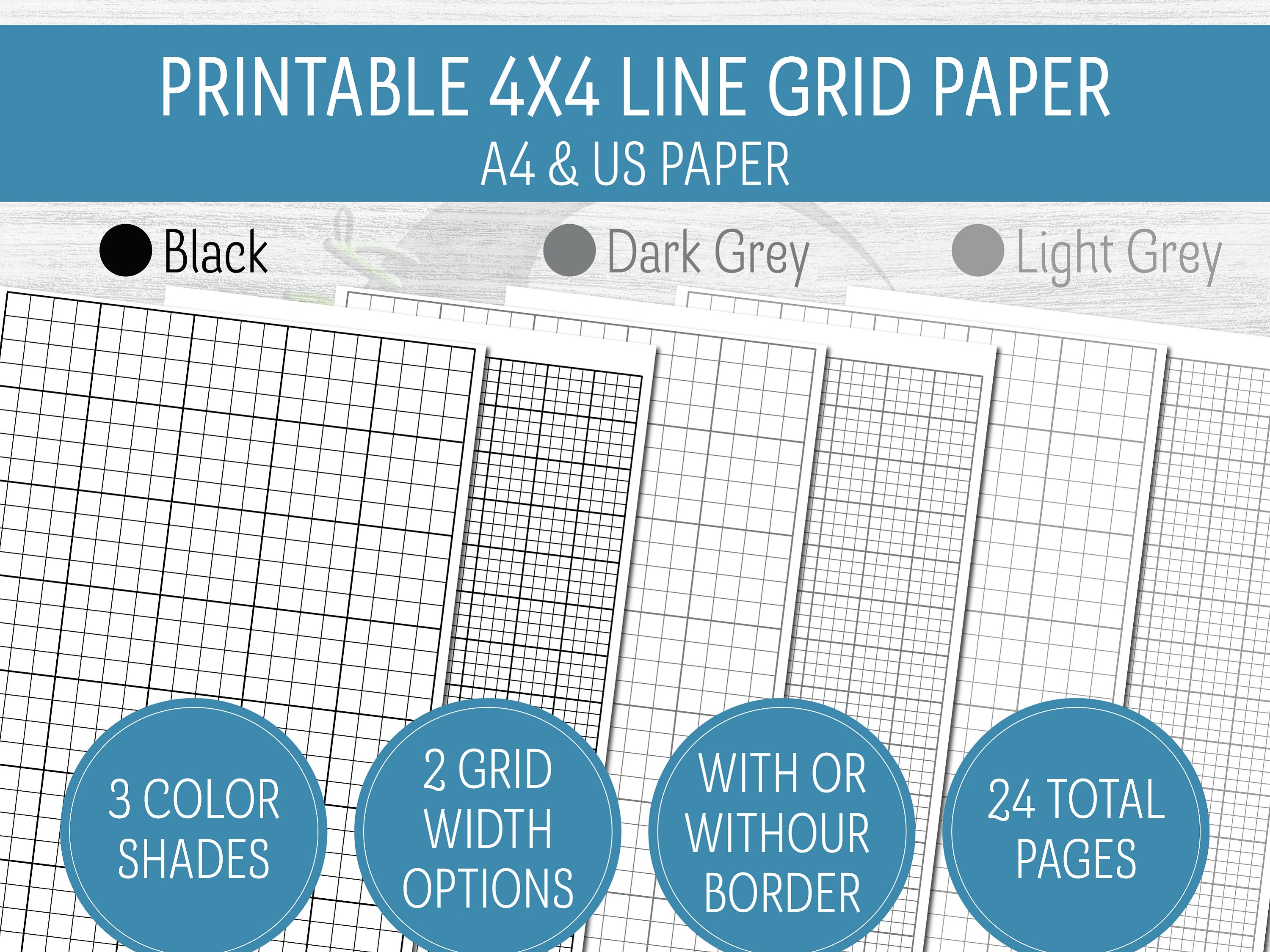 Line Graph 4x4 Grid Printable PDF Planner Page Inserts: Black - Etsy ...