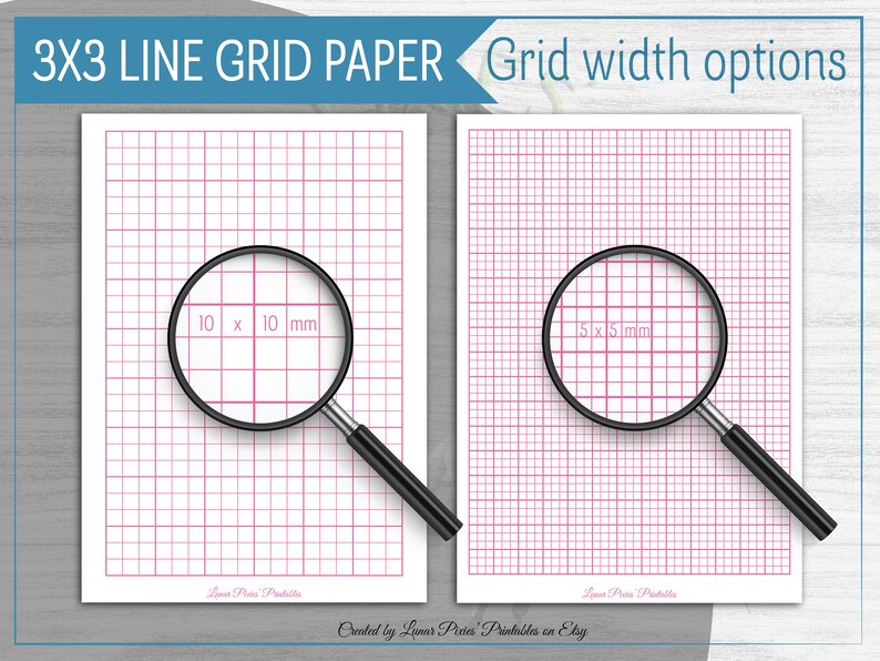 Line Graph 3x3 Grid Printable PDF Planner Page Inserts: - Etsy