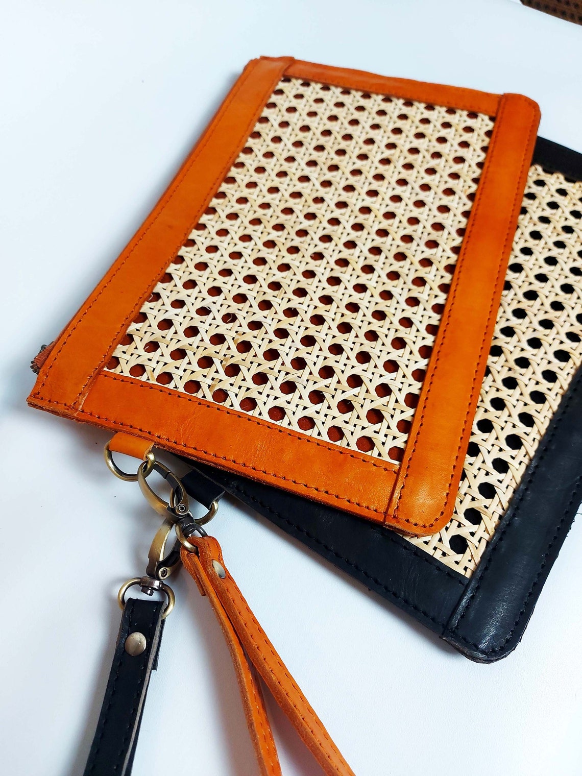 Minimalist Wallet With Webbing Rattan Webbing Rattan Simple - Etsy