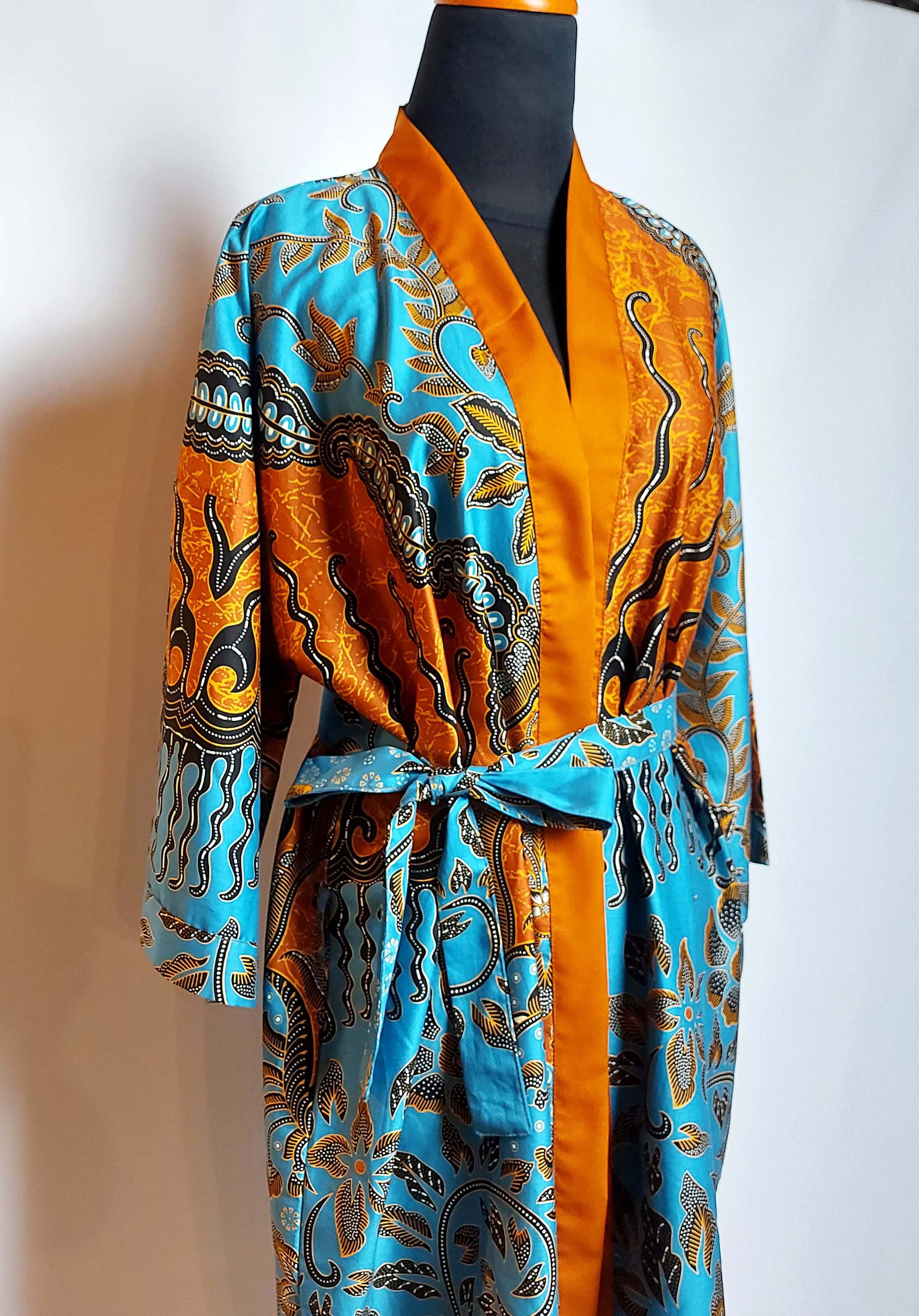 Batik Robe Dragon Kimono Robe in Batik Premium Cotton Kimono Women as Getting - Etsy