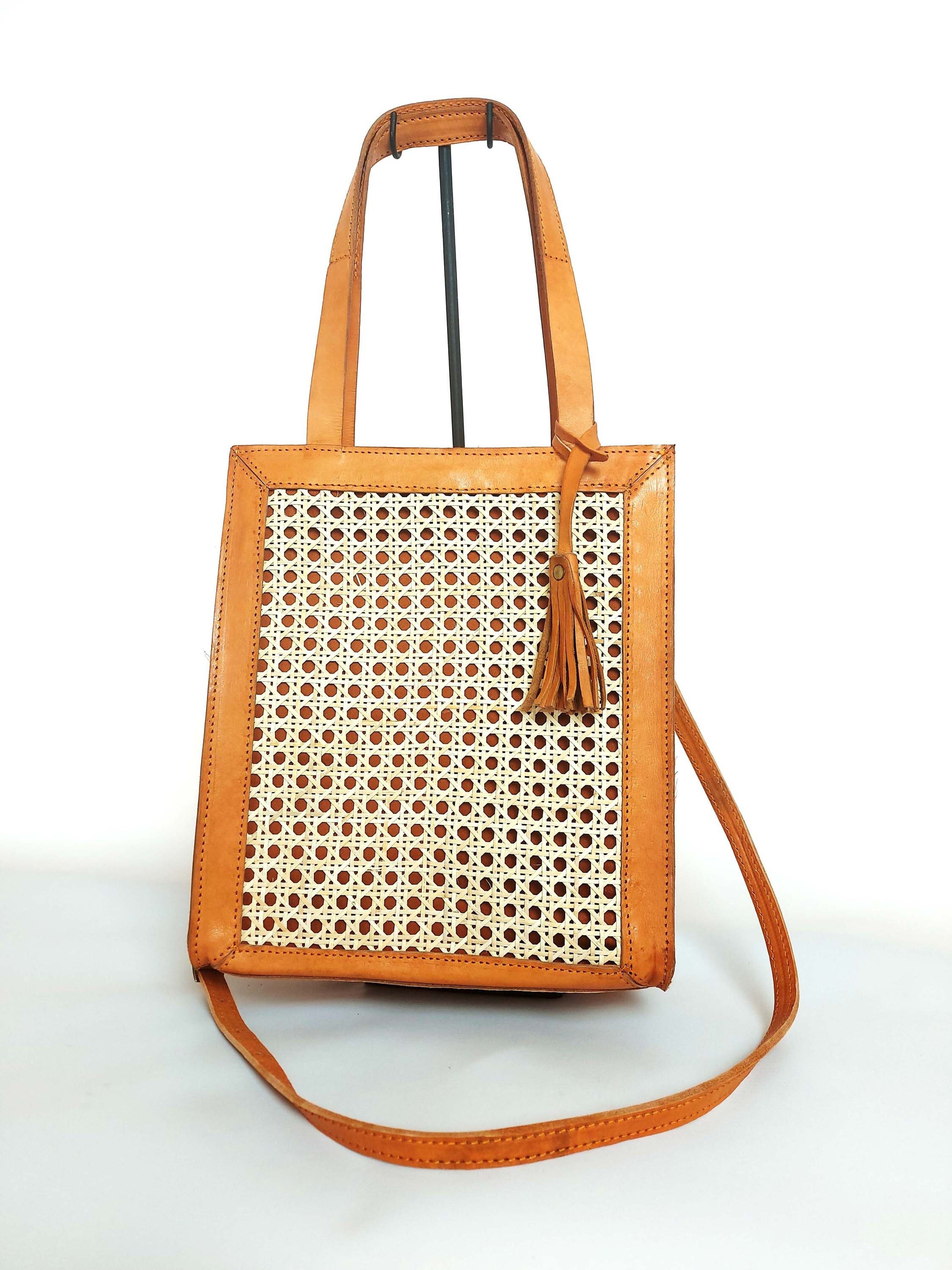 Rattan shoulder deals bag