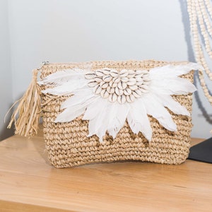 Boho Raffia Purse for a Chic Summer Outfit, Tropical Vibes Included, Stylish wallet