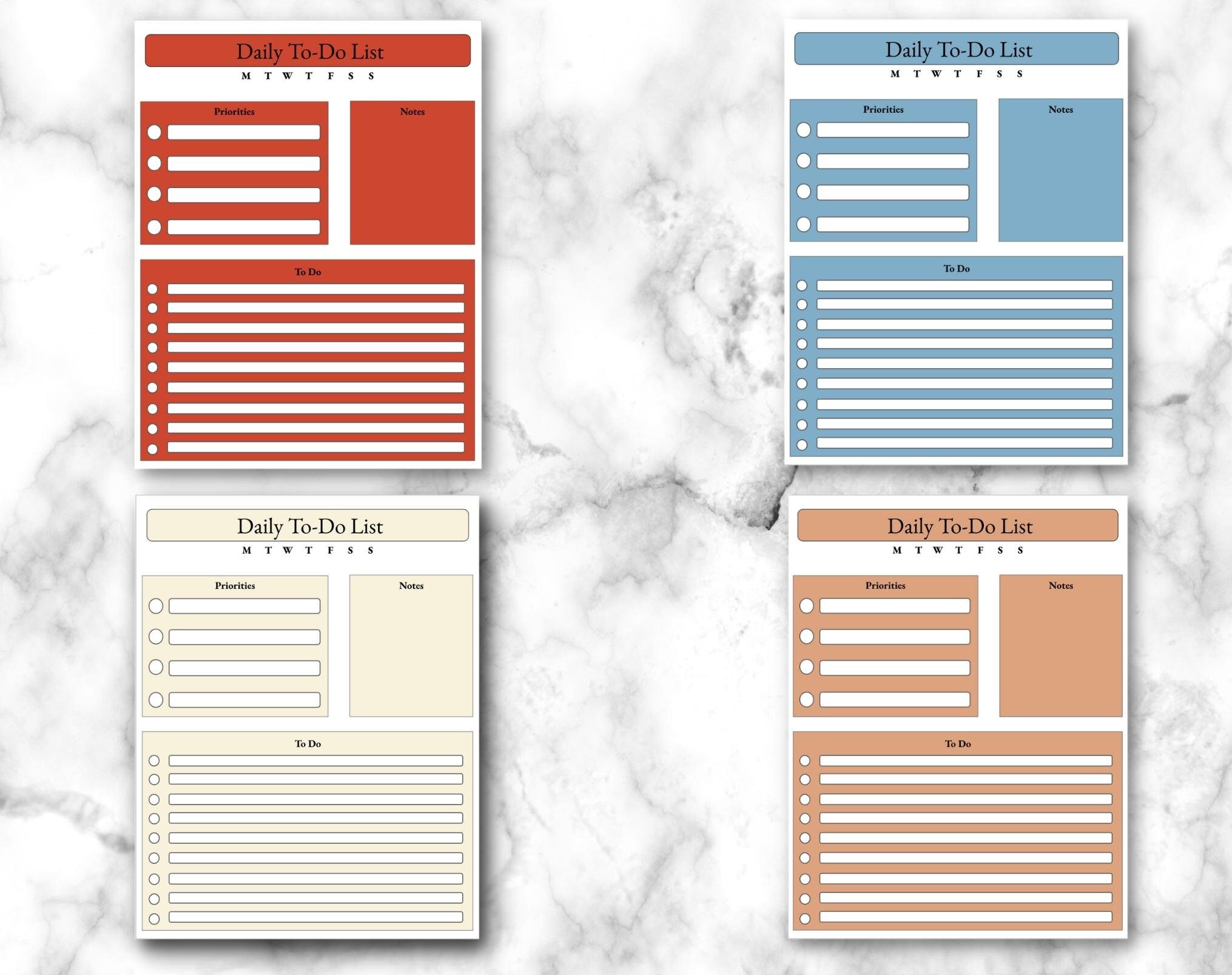 Printable to Do List | Letter A4 A5 | Printable PDF | Instant Download ...