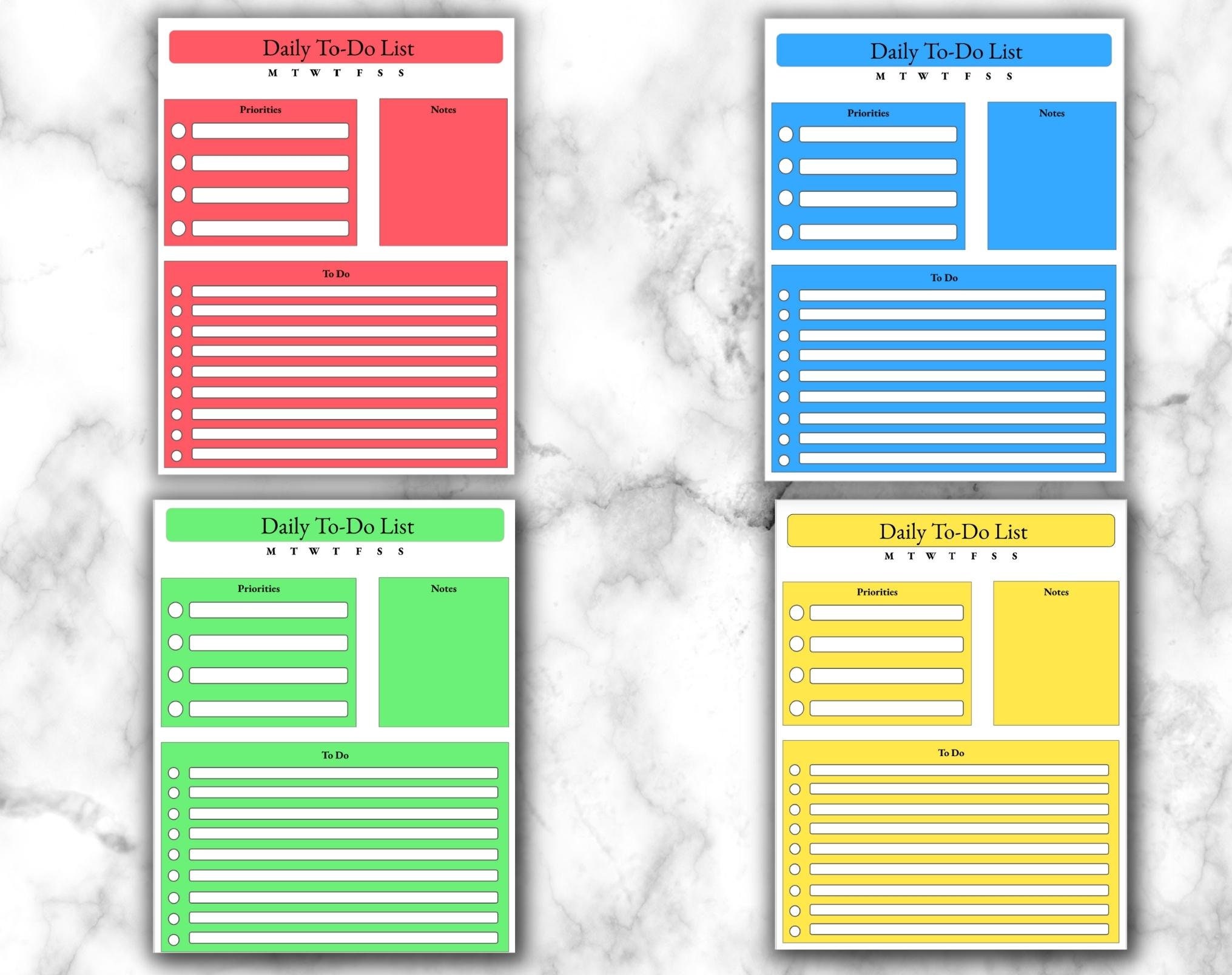 Digital to Do List Printable | Letter A4 A5 | Printable PDF | Instant ...