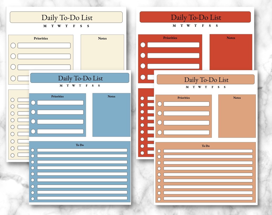 Printable to Do List | Letter A4 A5 | Printable PDF | Instant Download ...