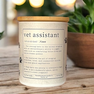 Veterinary Humor Candle, Vet assistant Definition, Funny Vet Candle, vet tech appreciation, veterinary assistant gifts, vetmed, graduation