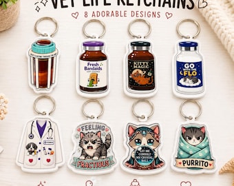 Veterinary Fidget Clicker Keychain; Vetmed gifts for veterinarians, Vet Tech Appreciation Week, Veterinary Assistant, Gifts for Vets