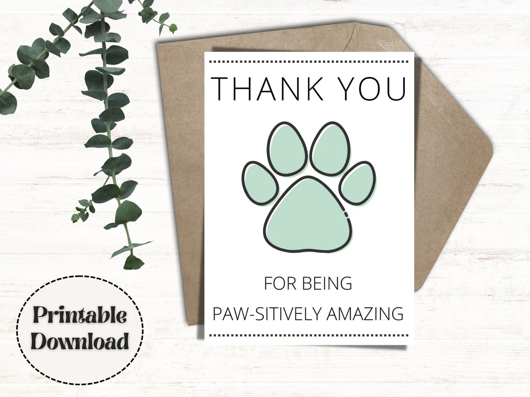 Thank You Card Appreciation Card Printable Card 5x7 Greeting Card